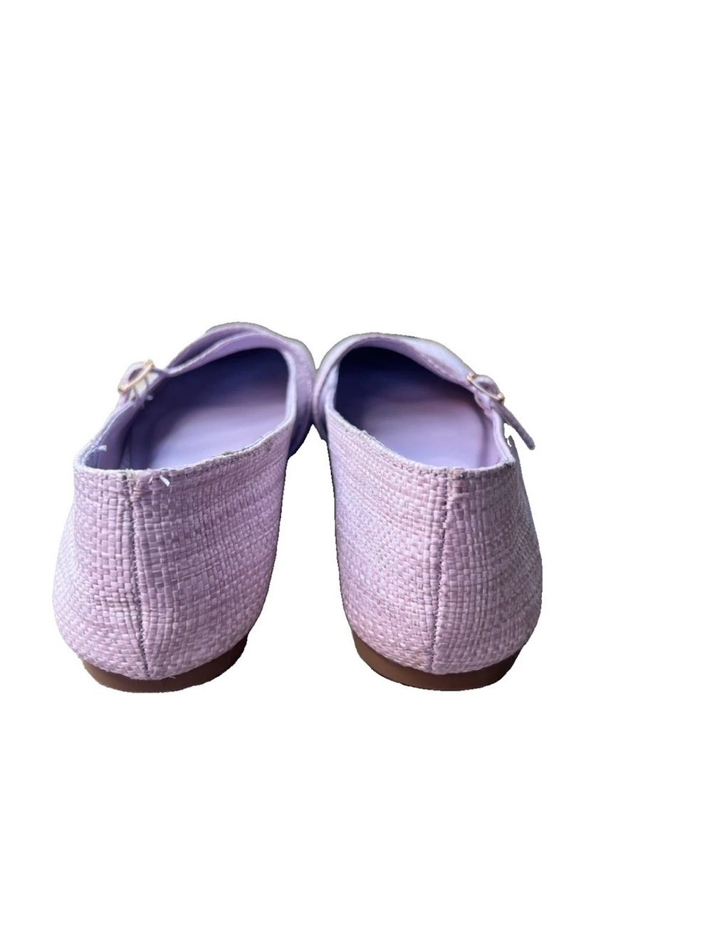 SHU SHOP Women's Lavender Woven Mary Jane Flats Square Toe Buckle US 7.5 M - Picture 6 of 16